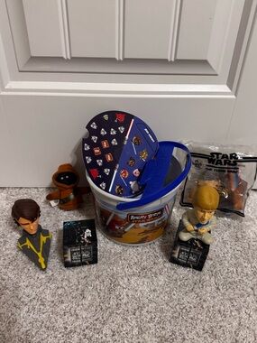 Star Wars Collectible Figure Lot with Blue and Brown Accents